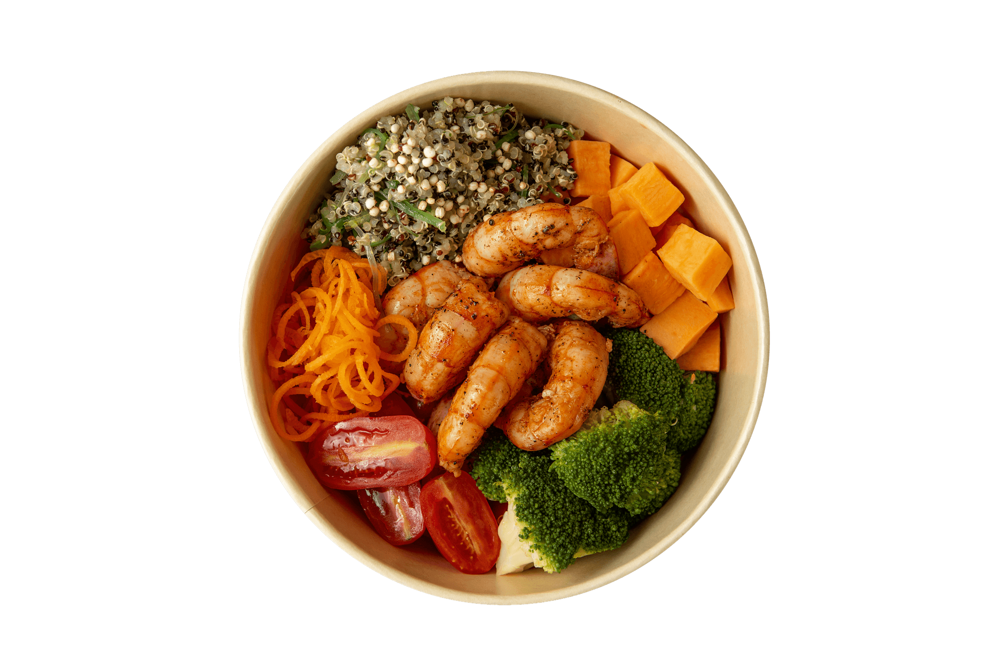 Food in a bamboo container made by Personal Chef